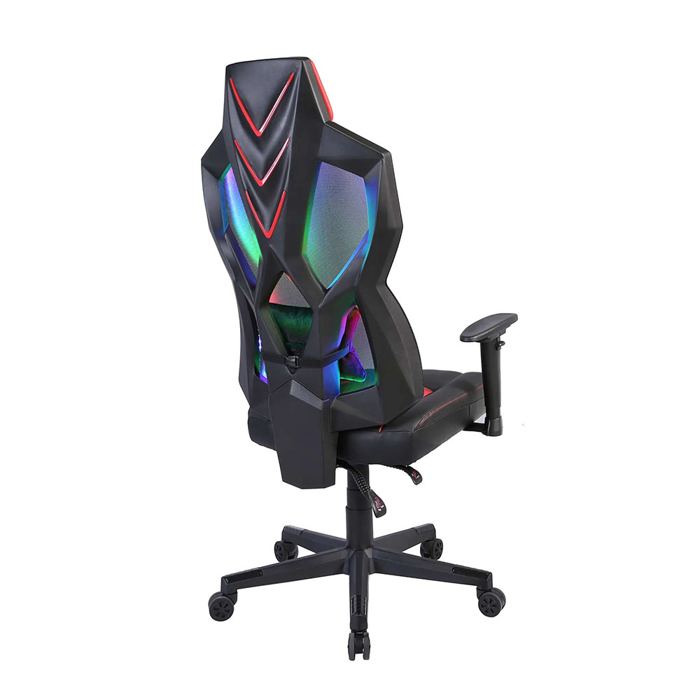 Светещ геймърски стол RFG Viper черен-червен